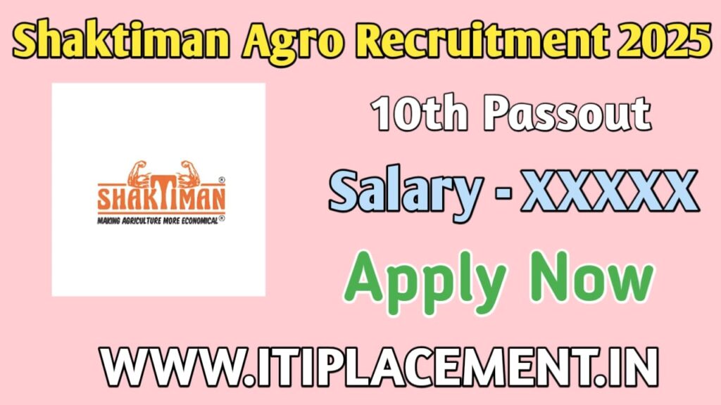 Shaktiman Agro Rajkot Job 2025